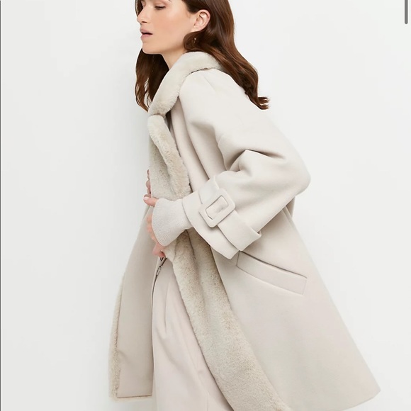 river island cream parka